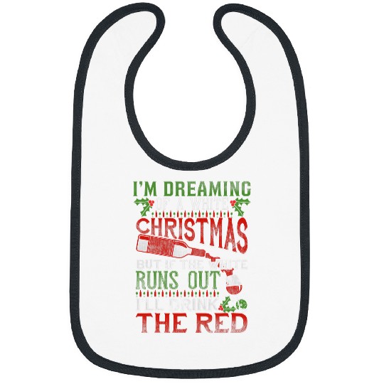Wines Fun WHITE CHRISTMAS Funny Bibs