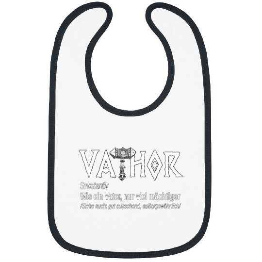 Mens Vathor Wie ein Vater nur viel Mighty Nountive Fathers Day Bibs