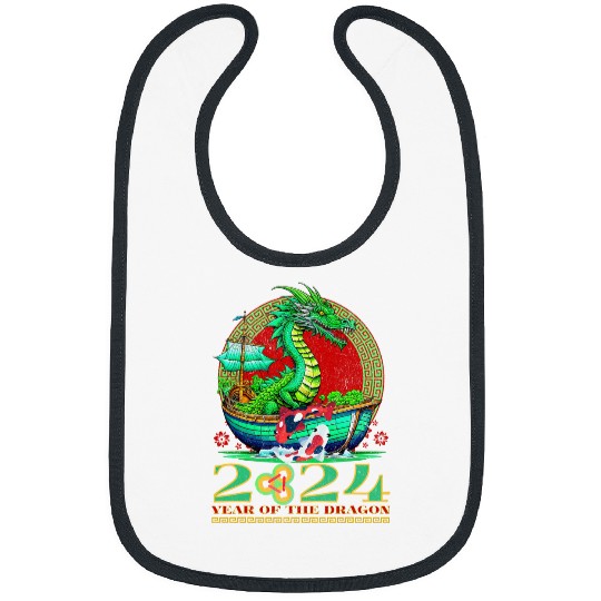 dragon sailing chinese lunar new year of dragon 2024 Bibs