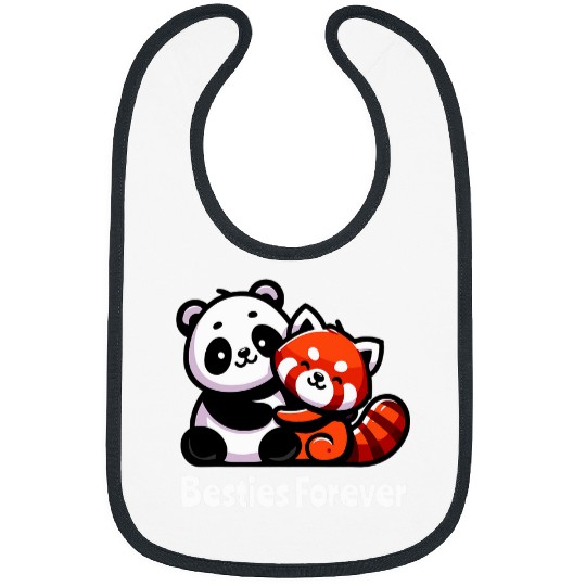 Panda Pet and Red Panda Besties Friends bests Pal Bibs