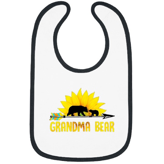 Bear Pet Grandma Bear Sunflower Native American Bibs