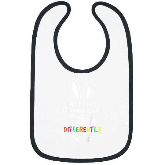 Kids Everyone Communicates Differently Easter Speech Therapy Bibs