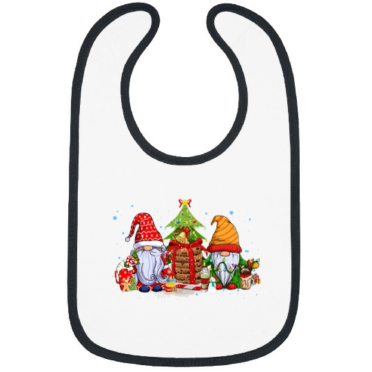 Coffee Fun Christmas Gnomes Santa Hat Iced Coffee Hot Cocoa Latte Bibs