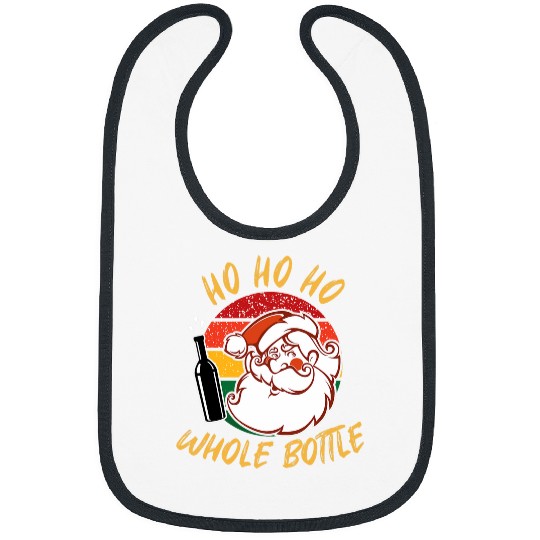 Wines Fun Ho Ho Ho Whole Bottle Christmas Wines Lover xmass Pajama Bibs