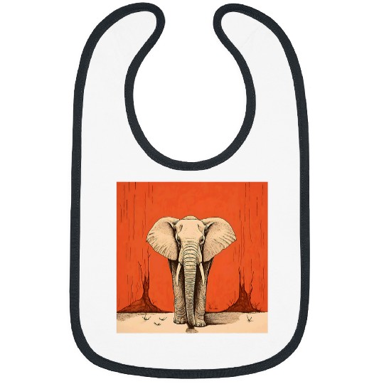 Elephant Pet vintages Retro Africa Environment Nature Elephant Cute Bibs