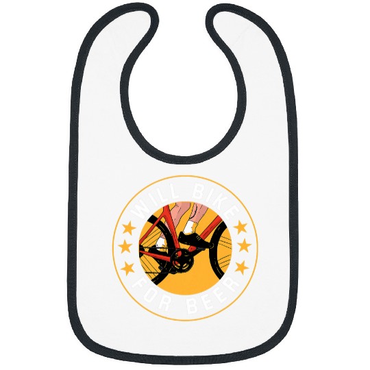 Beer Fun Will Bike For Beer Cycling Bicycle Gifts For Mountain Biker Bibs