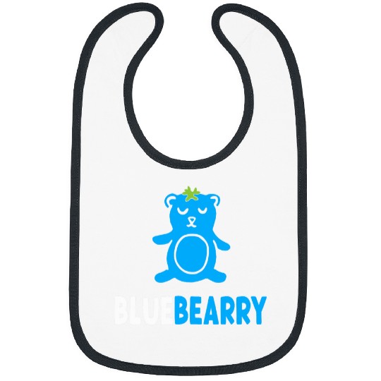 Bear Pet Blueberry Cute Blueberry Bear Funny Blueberry Lover Bibs