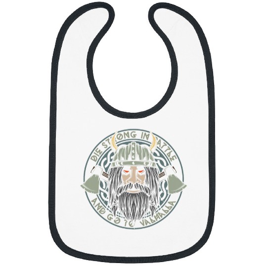Die Strong In Battle Viking Warrior Bibs