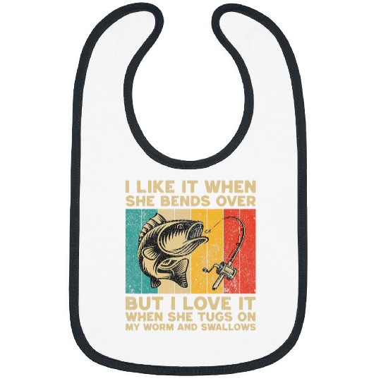 Funny vintages Fishing Jokes Womens Mens Fisherman Bass Fish Bibs