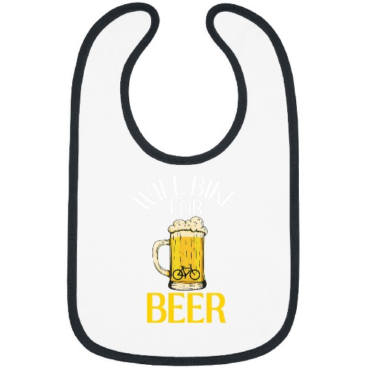 Beer Fun Will Bike For Beer Funny Biking Cycling Beer Lover Biker Bibs