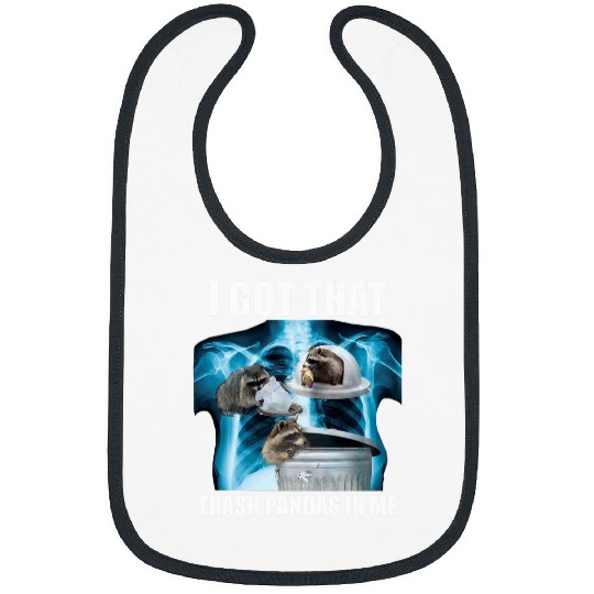 Raccoon Pet I Got that Dog in Me Xray Meme Raccoon Ironic Viral Quote Bibs