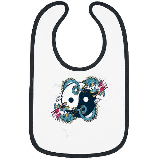 Dragon Pet Ying Yang Tai Chi Dragon design for Meditation Tai Chi Bibs