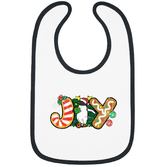 Penguin Pet Joy Christmas Pajama xmass Snowflakes Winter Holiday Bibs
