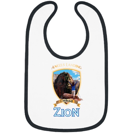 I Hiked Zion Angels Landing Utah Park Adventure Souvenir Bibs