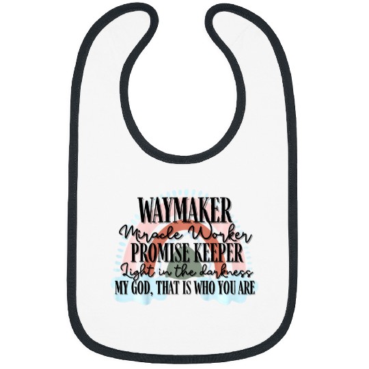 Kids Kids Waymaker Miracle Worker Rainbow Christian 1 Bibs