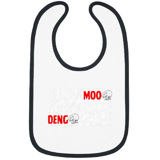 Hippo Pet Moo Deng Funny Hippo Election American Flag Vintage Bibs