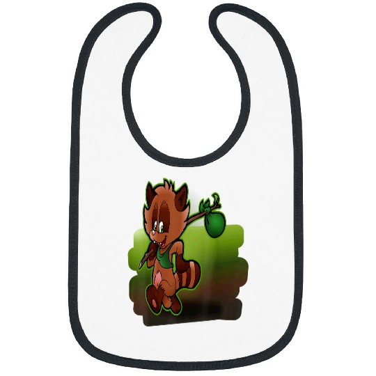 Raccoon Pet Eddie the Raccoon Bibs