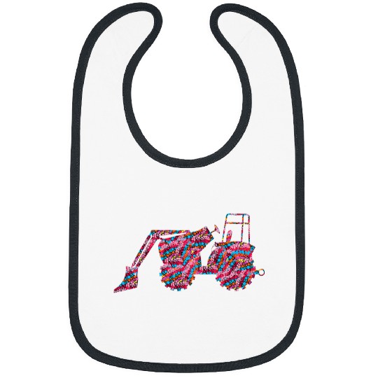 Happy International Dot Day Cute Dot Tractor For Kids Bibs