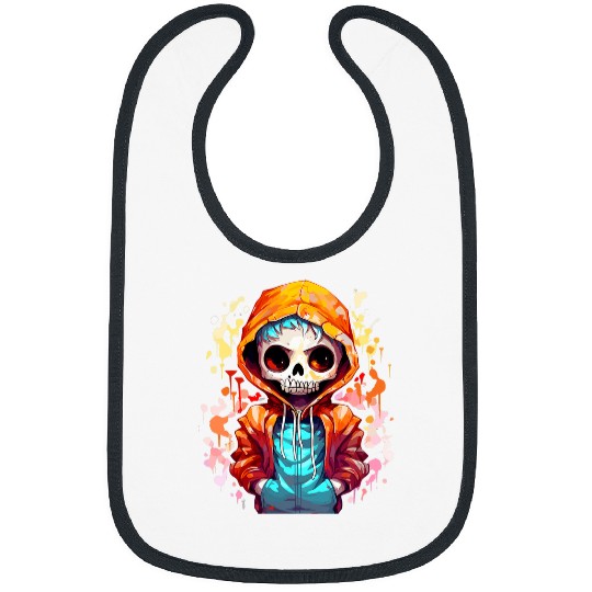 Cool Skeletons ghosts Graffiti Sprayer Skater Halloween 3 Bibs