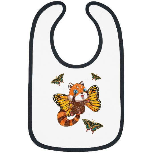 Panda Pet Magical Butterfly Cute Zoo Animal Red Panda Bibs