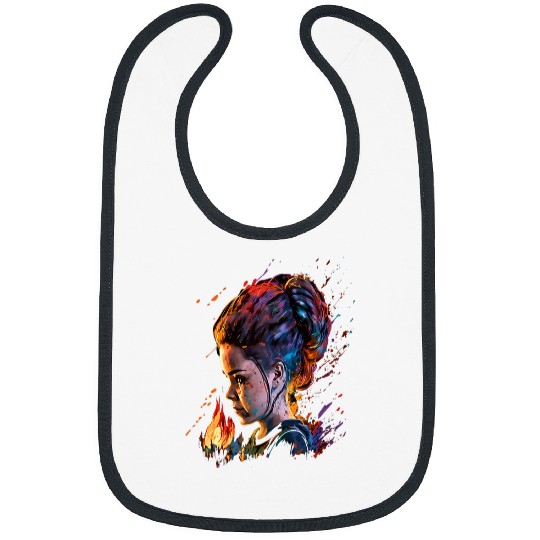 Firefighter Job Girlfriend Fireman Wife Messy Bun Fires Flame 1 Bibs