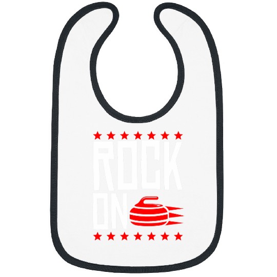 Curling Player Funny Gift Rock On Bonspiel Winter Sports Bibs