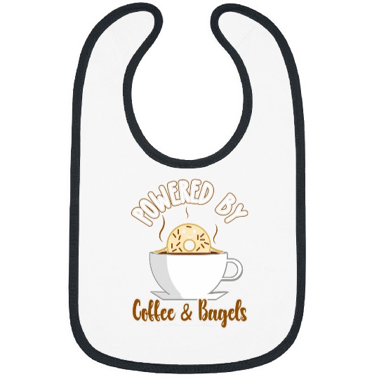 Coffee Fun Bagel Breakfast Brunch Bagel Bibs