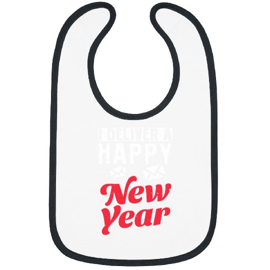 Postal Worker Mailman I Deliver A Happy New Year Bibs