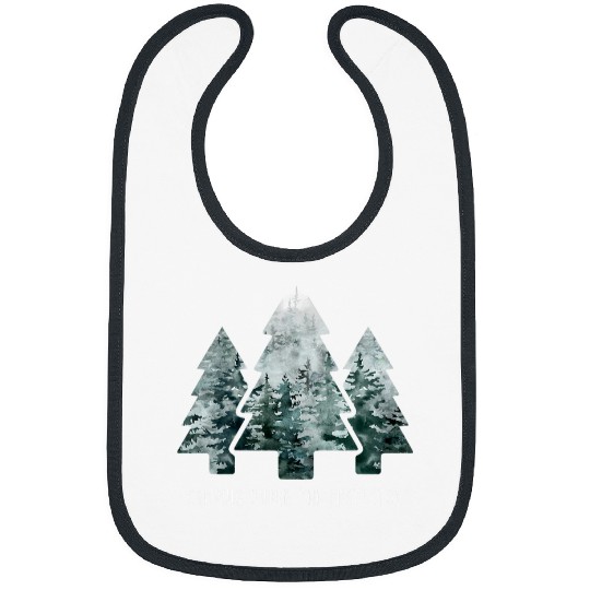 Camping Under the Mistletoe Christmas Tree Hiker Camper Bibs