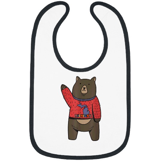 Bear Pet Black Bear Upper Peninsula State of Michigan Up North Bibs