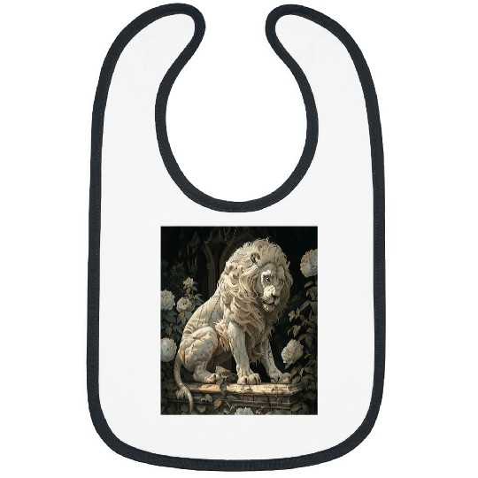 Lion Pet Powerful Strong Victorian Angry Ivory Lion Fantasy Art 3 Bibs