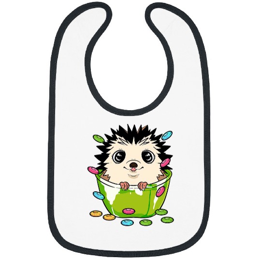 Hedgehog Cereal Cute Animal Lover Bibs