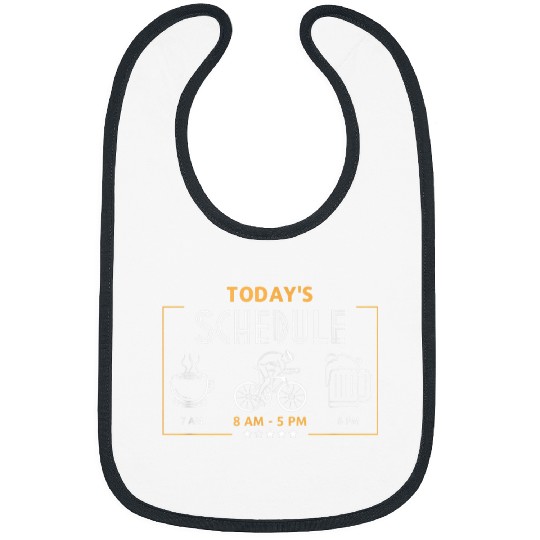 Beer Fun Today s Schedule Coffee Cycling Beer Funny To Do List Men Bibs