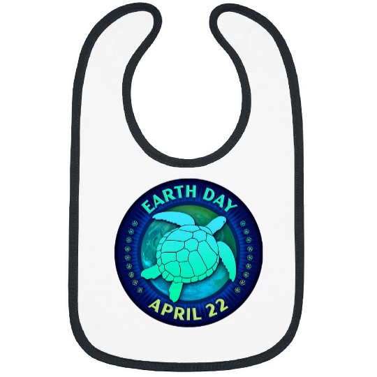 Turtle Pet Earth Day 50th Anniversary Bibs