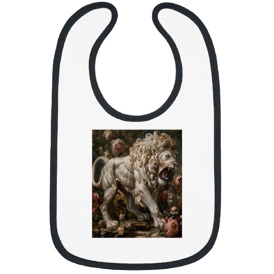 Lion Pet Powerful Strong Victorian Angry Ivory Lion Fantasy Art Bibs