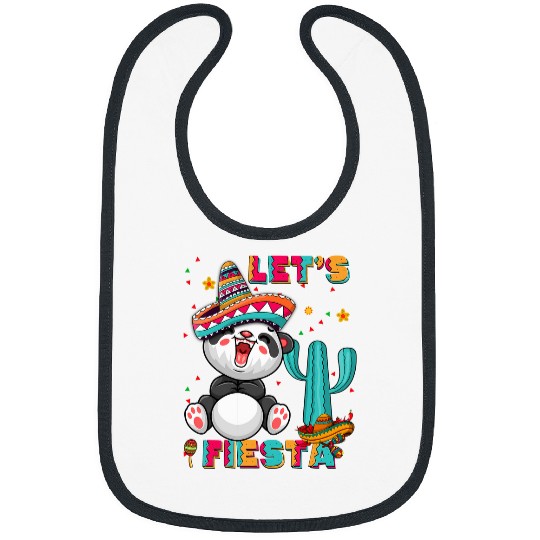 Panda Pet cinco de mayo party lets fiesta mexican cactus panda girl Bibs
