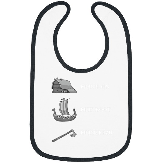 Mens Viking saying house Viking boat hatchet Nordmann Viking Bibs