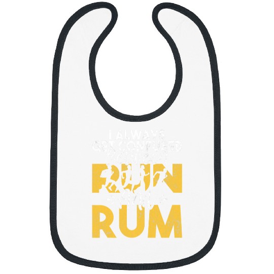 Confused between Run and Rum funny Exercise Bibs