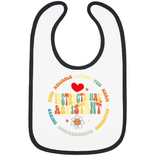 Instructional Assistant Crew 100th Day School Teacher Aide 3 Bibs