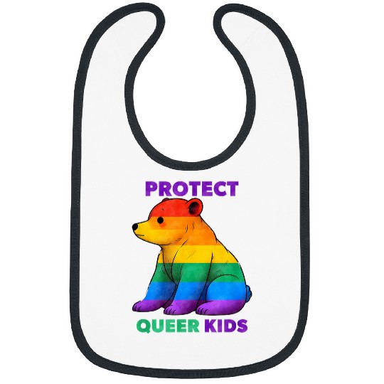 Bear Pet Protect Queer Kids Bear Design for Advocacy and Support Bibs