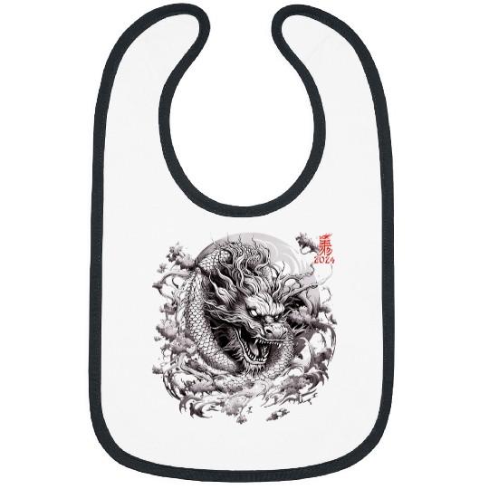 Dragon Pet Chinese Lunar Year of the Dragon Zodiac Sign art 8 Bibs