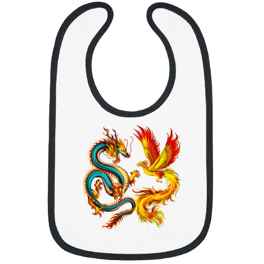 Dragon Pet Chinese Dragon Phoenix Bird Japanese Asian Mythology Bibs