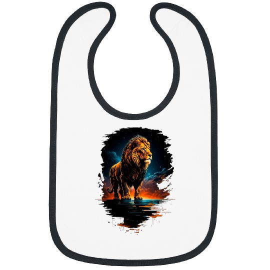Lion Pet Powerful And Courageous Lion Great Lion 3 Bibs