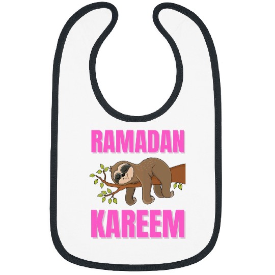 Sloth Pet Ramadan Kareem Girls Sloth Fasting Iftar love Women Kids Bibs