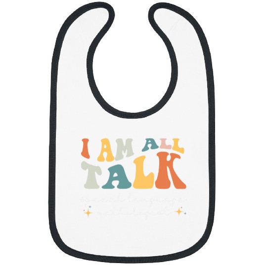 Retro Speech Language Pathologist Groovy Speech Therapy SLP 3 Bibs