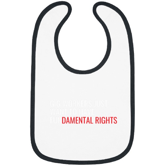 Leftist Gig Economy Labor Union Worker Rights Bibs