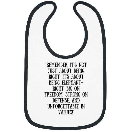 Elephant Pet Wisdom Conservative Values Unleashed 3 Bibs