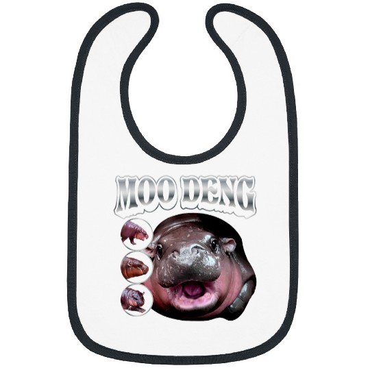 Hippo Pet Moo Deng Pigmy Thai Hippo 90s Bootleg vintages Retro Concert Bibs