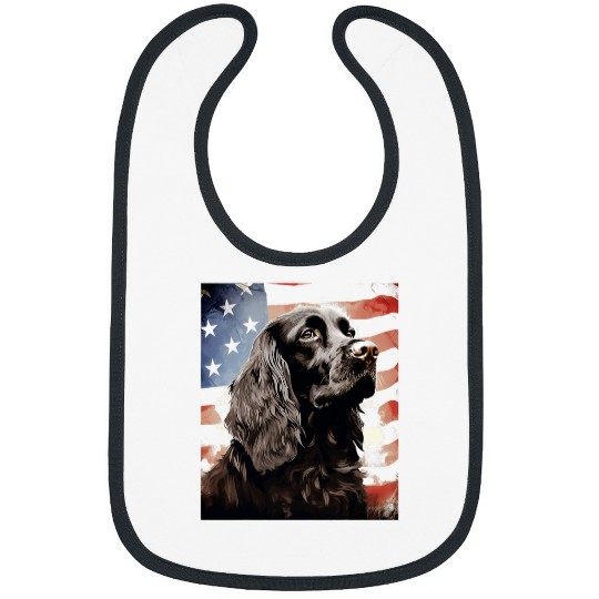 Eng Cocker Fan Camo USA Flag Bibs