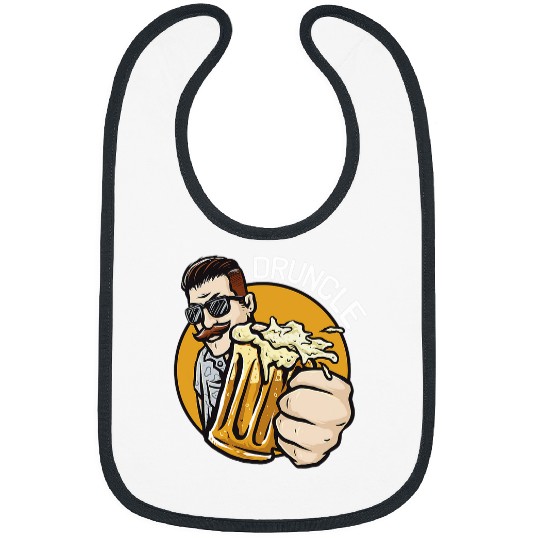 Beer Fun Druncle Beer Whiskey Drunk Uncle Funny Dad 7 Bibs